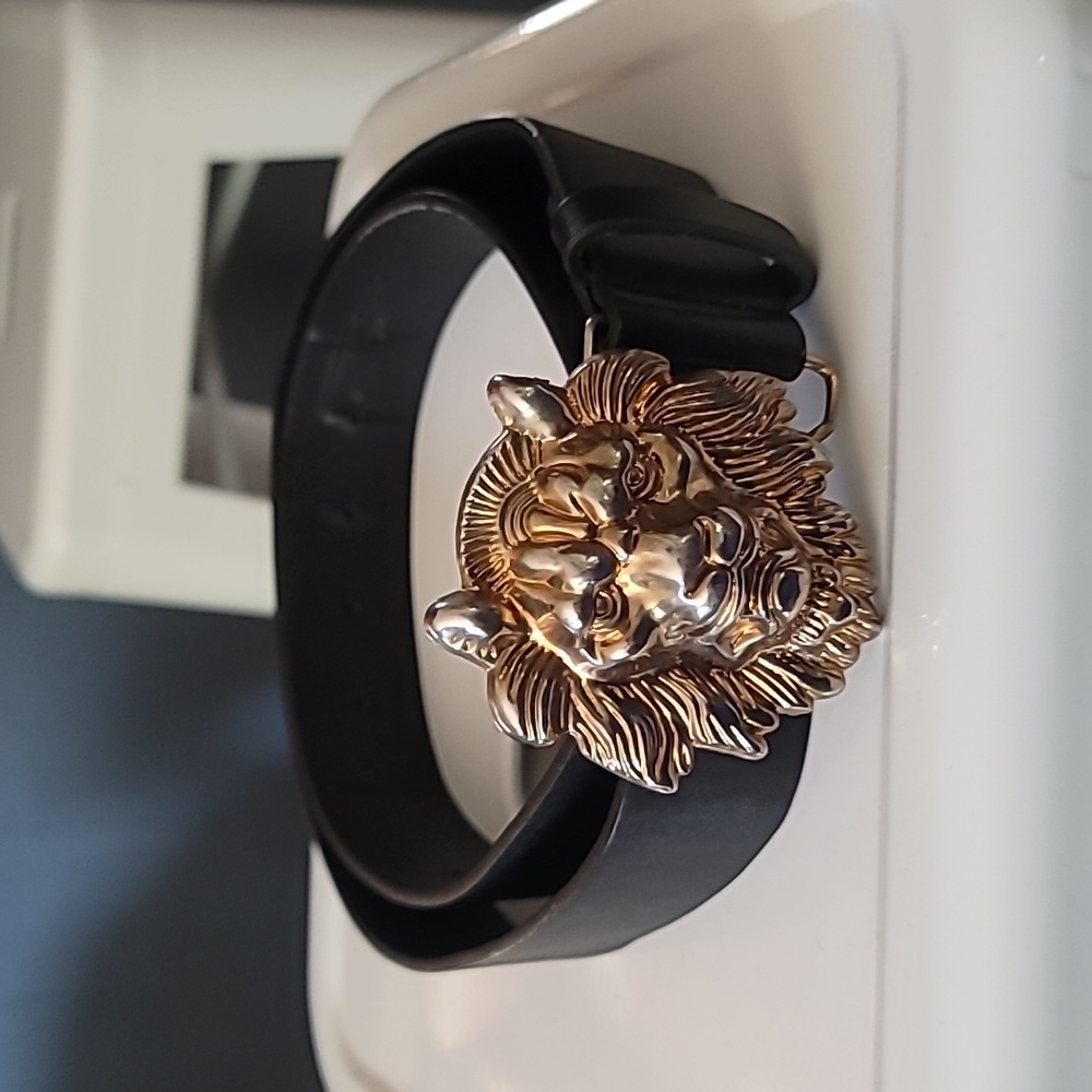 Fancy Lion Head Belt & Buckle
